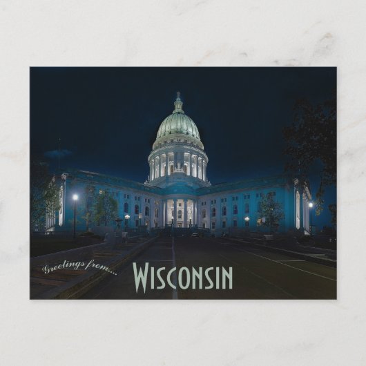 Wisconsin State Capitol Madison Wisconsin Briefkaart (Voorkant)