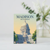 Wisconsin State Capitol Wisconsin Briefkaart (Staand voorkant)