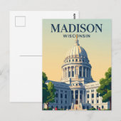 Wisconsin State Capitol Wisconsin Briefkaart (Voorkant / Achterkant)