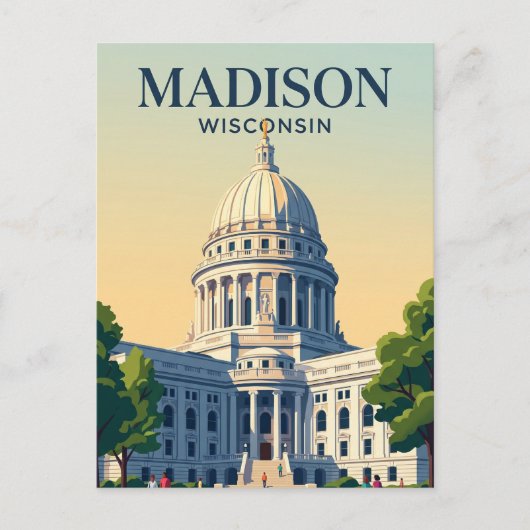 Wisconsin State Capitol Wisconsin Briefkaart (Voorkant)