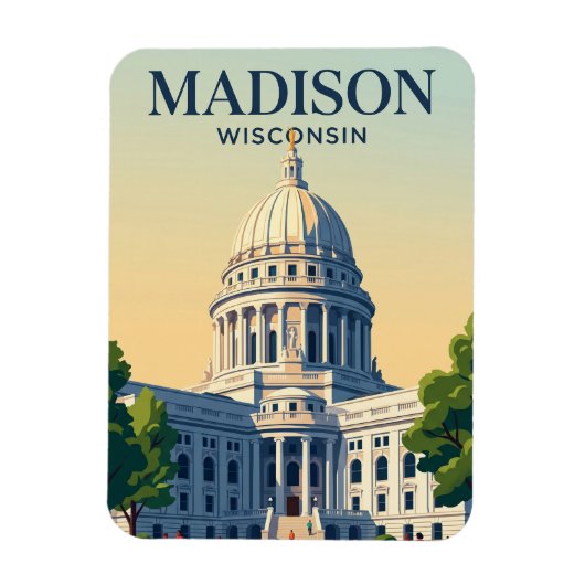 Wisconsin State Capitol Wisconsin Magneet (Verticaal)