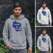 Wisconsin State Flag & Flower Common Blue Violet Hoodie