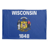 Wisconsin State Flag Print Patriot Kussensloop (Achterkant)