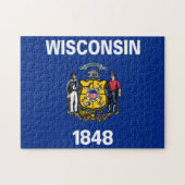 Wisconsin State Flag Puzzel (Horizontaal)