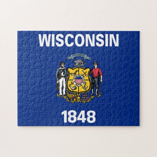 Wisconsin State Flag Puzzel Legpuzzel (Horizontaal)