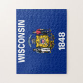 Wisconsin State Flag Puzzel Legpuzzel (Verticaal)