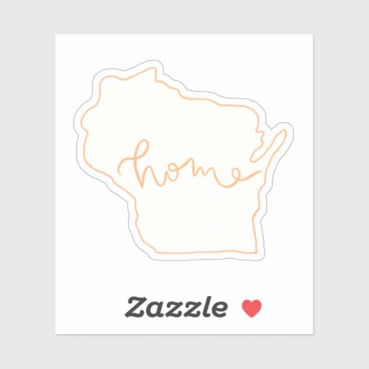 Wisconsin State "Home" Sticker (Vel)