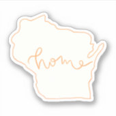 Wisconsin State "Home" Sticker (Voorkant)
