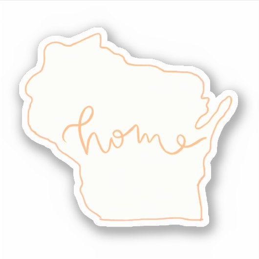 Wisconsin State "Home" Sticker (Voorkant)