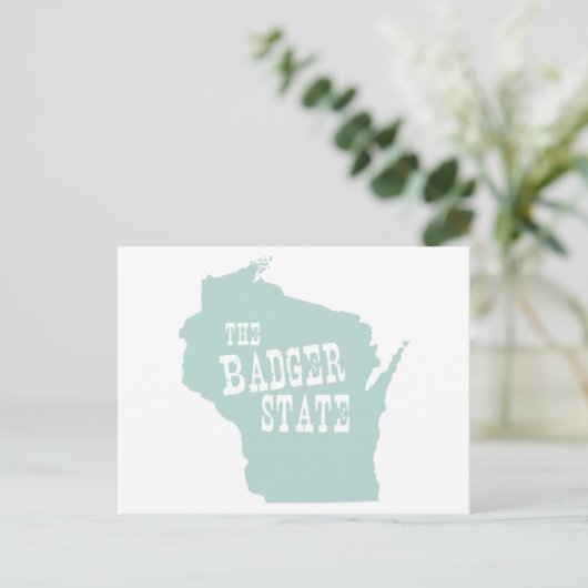 Wisconsin State Motto Slogan Briefkaart (Staand voorkant)