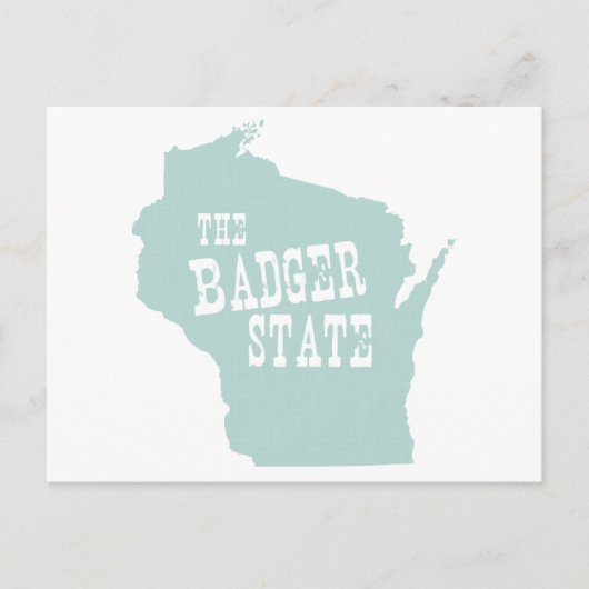 Wisconsin State Motto Slogan Briefkaart (Voorkant)
