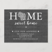 WISCONSIN State Moving Announcement Post Kaart (Voorkant)