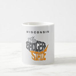 Wisconsin State Nickname Word Art Koffiemok