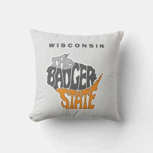 Wisconsin State Nickname Word Art Kussen