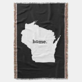 Wisconsin State Outline Home Deken (Voorkant Verticaal)