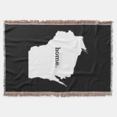 Wisconsin State Outline Home Deken (Voorkant)