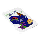 Wisconsin State Premium magneet 3x4 (Rechterzijde)