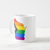 Wisconsin State Pride LGBTQ Progress Pride Koffiemok (Voorkant links)