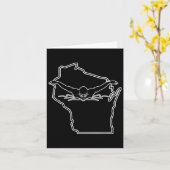 Wisconsin State Pride Tee Zwem T-shirt Funny Zwemm Kaart (Gele Bloem)