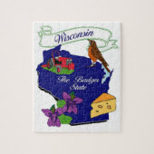 Wisconsin State Puzzle 8x10" Legpuzzel (Verticaal)