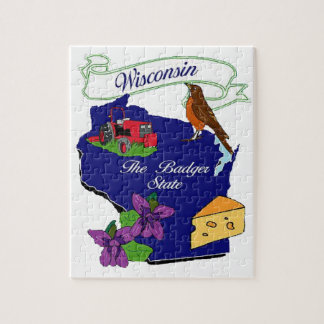 Wisconsin State Puzzle 8x10" Legpuzzel