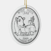 Wisconsin State Quarter Keramisch Ornament (Rechts)