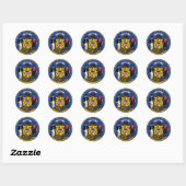 Wisconsin state seal.jpg ronde sticker (Vel)