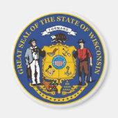 Wisconsin State Seal Magnet (Voorkant)