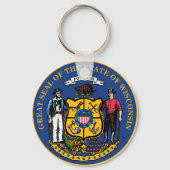 Wisconsin State Seal Sleutelhanger (Voorkant)