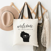 Wisconsin State Silhouette Wedding Welcome Tas