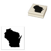 Wisconsin State Solid Rubber Art Stamp Rubberstempel (Gestempeld)