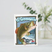 Wisconsin State visposter Briefkaart (Staand voorkant)