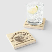  Wisconsin Stenen Onderzetter (Zijkant)