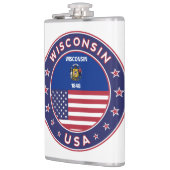 Wisconsin sticker, telefoongeval, canvas tas heupfles (Links)