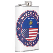 Wisconsin sticker, telefoongeval, canvas tas heupfles (Rechts)