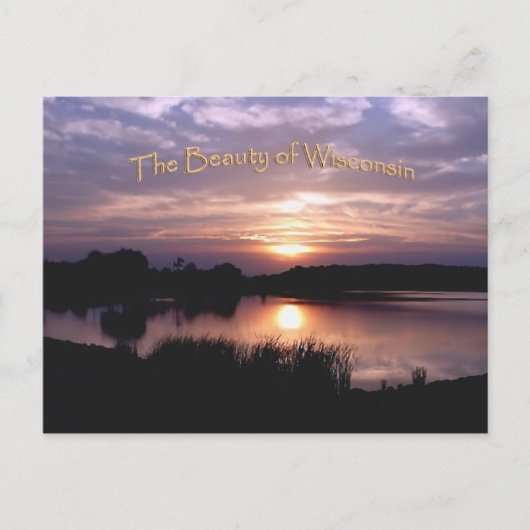 Wisconsin sunset briefkaart (Voorkant)