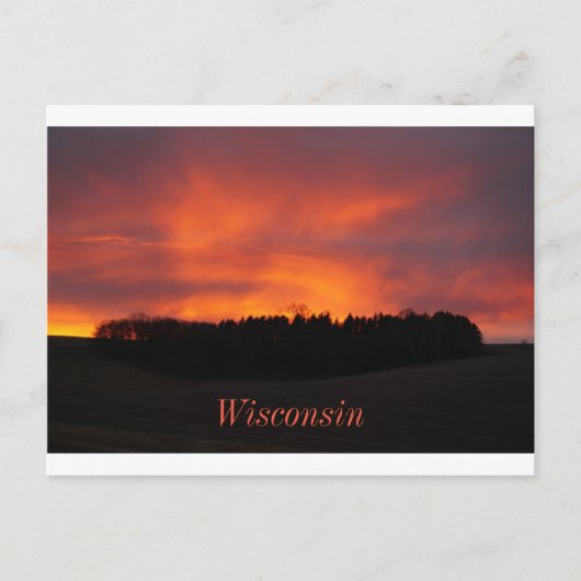 Wisconsin sunset briefkaart (Voorkant)