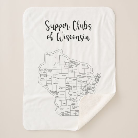 Wisconsin Supper Club Small Sherpa Blanket Sherpa Deken (Voorkant)