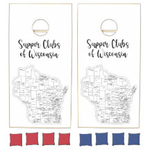 Wisconsin Supper Club Theme Cornhole Boards Set