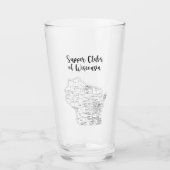 Wisconsin Supper Club ThMED Beer Glass Glas (Voorkant)