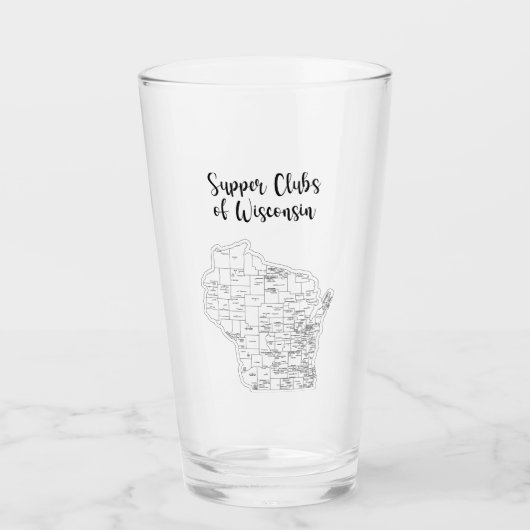 Wisconsin Supper Club ThMED Beer Glass Glas (Voorkant)