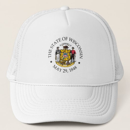 Wisconsin-teken Trucker Pet (Voorkant)