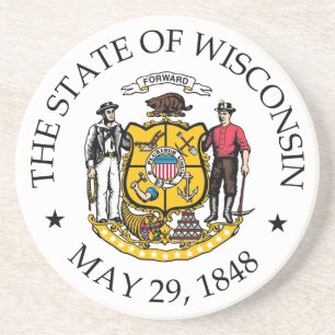 Wisconsin-teken Zandsteen Onderzetter
