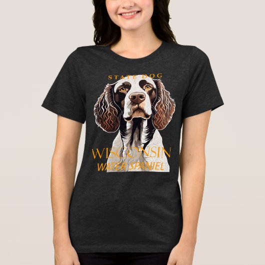 Wisconsin Territory Dog The Water Spaniel   Tri-Blend Shirt (Voorkant)