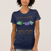 Wisconsin Territory Flower Het Hout Violet T-shirt (Voorkant)