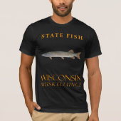 Wisconsin Territory Vis de Muskellunge T-shirt (Voorkant)