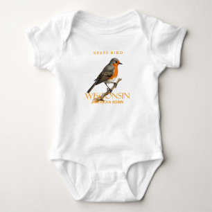 Wisconsin Territory Vogel Turdus Migratorius Romper