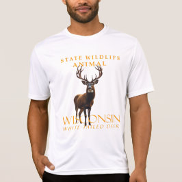 Wisconsin Territory Wildlife Animal De witte staar T-shirt