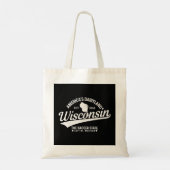 Wisconsin The Badger State EST 1848 State Map Gift Tote Bag (Achterkant)