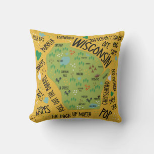 Wisconsin thema Kussen